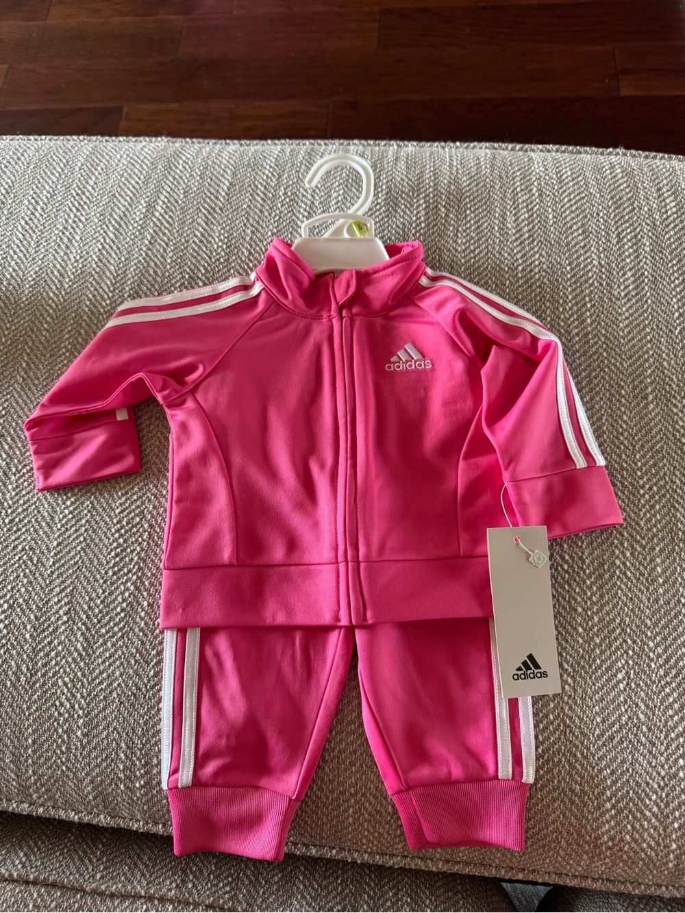 adidas Kids Bright Pink Track Jacket and Pants Set